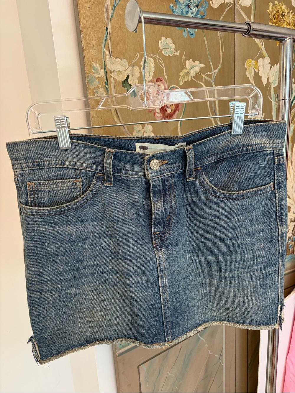 Levis Blue Denim Mini Skirt